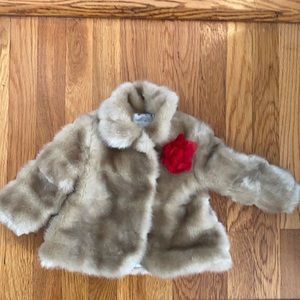 Kate Spade faux fur baby coat